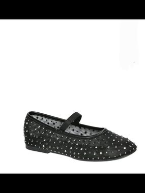 Mesh Rhinestone Ballet Flats for Girls - Madden NYC - Size 6 NWT